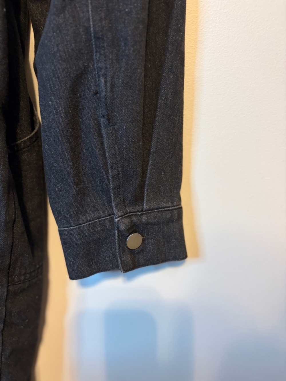 Pink Lily Dark Denim Button-Front Mini Dress - Charcoal Blue - Picture 9 of 9